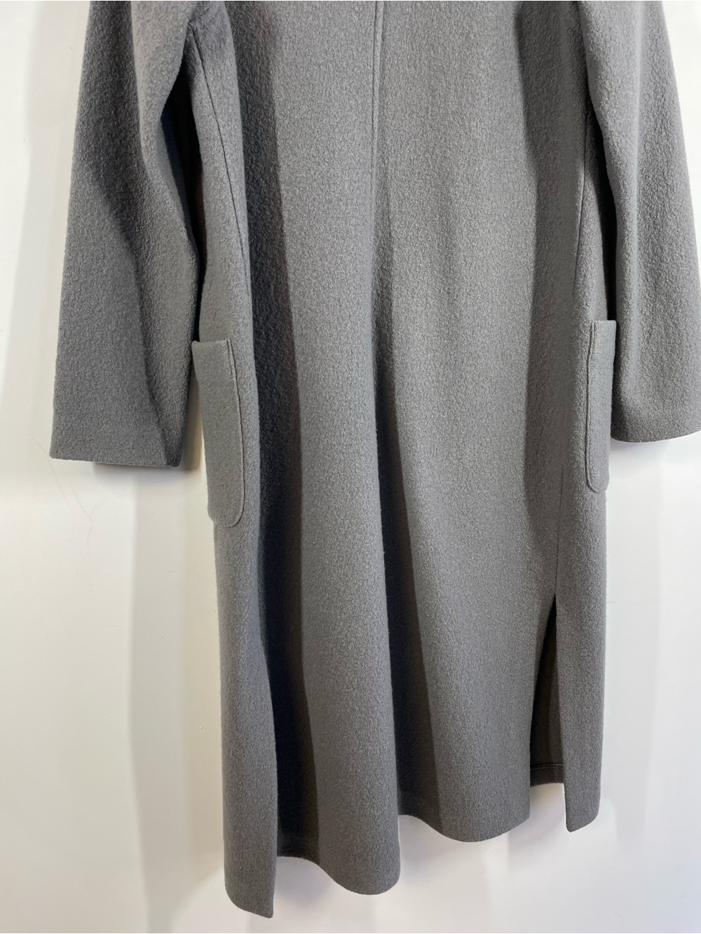 Aritzia Babaton Merino Wool Long Coat Open Cardigan Grey Small Quiet Luxury Chic - Picture 8 of 14